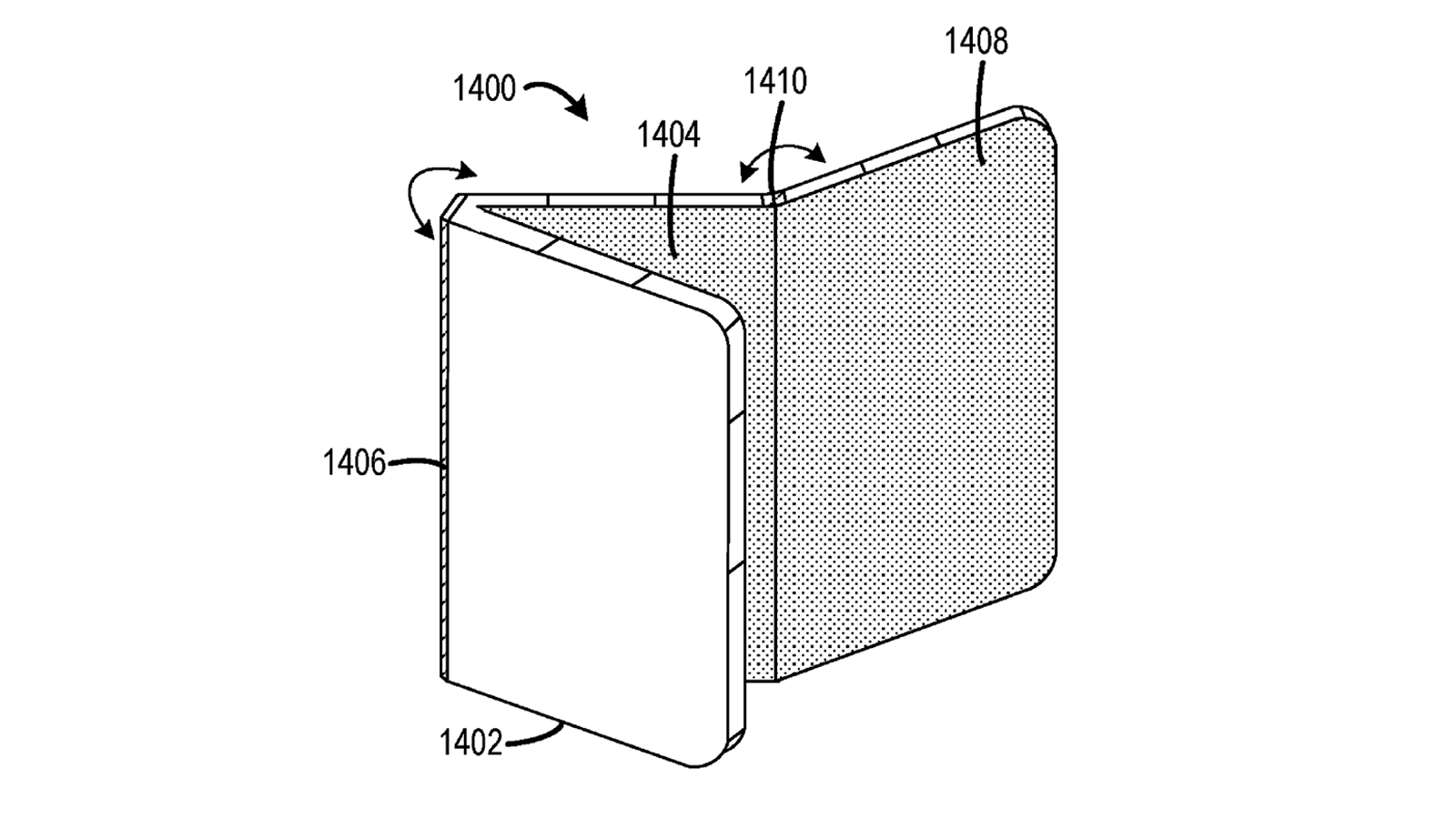 A patent design for a Microsoft folding tablet concept