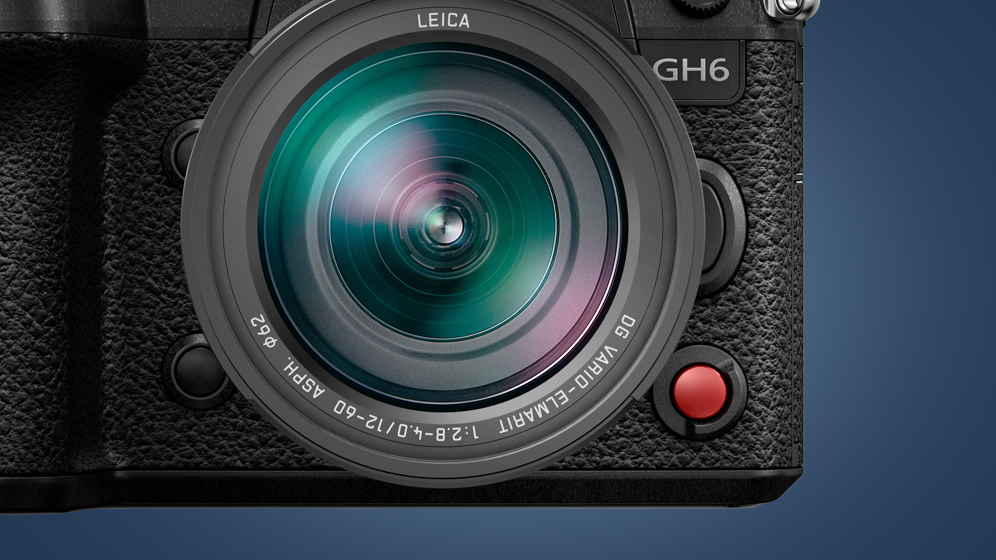 The front of the Panasonic GH6 camera
