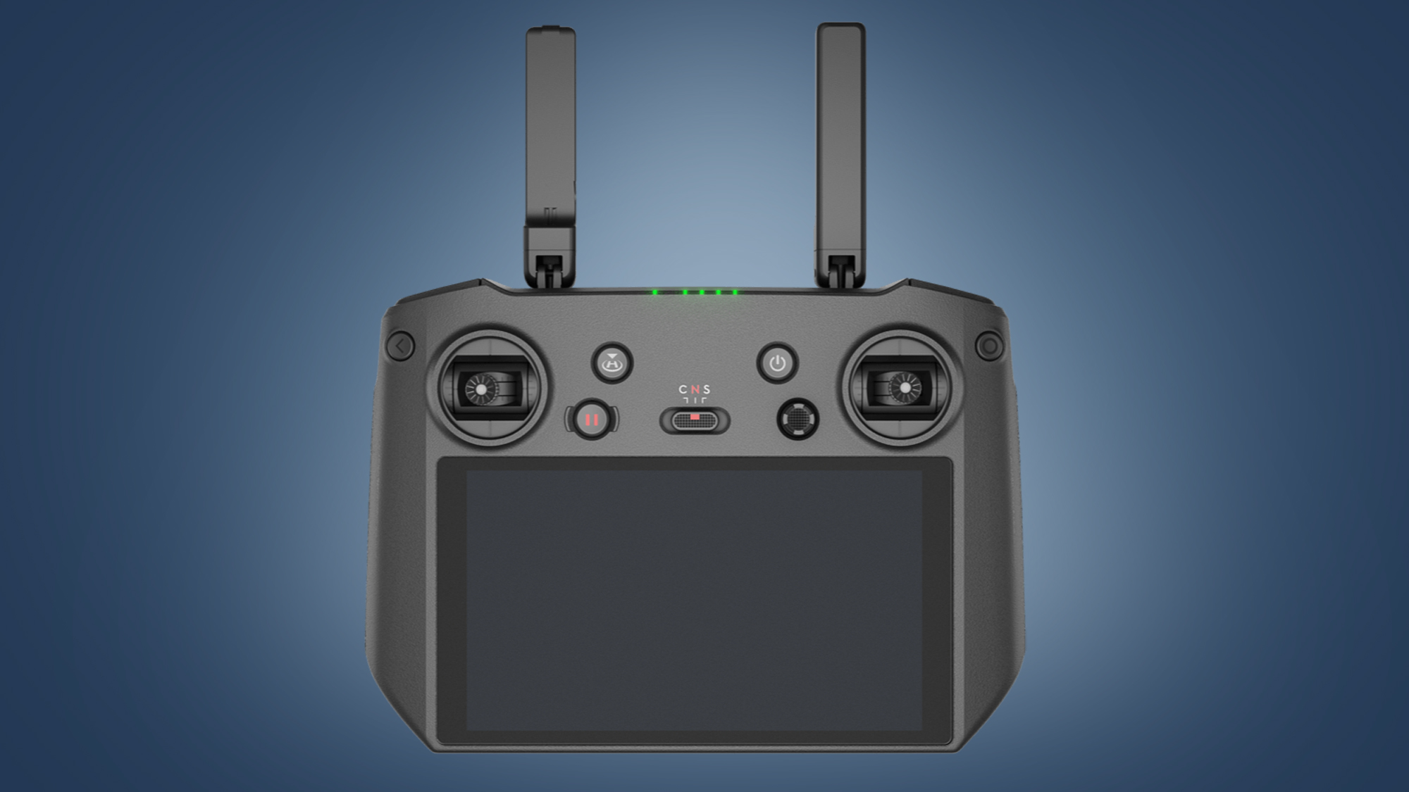 The DJI RC Pro drone controller on a blue background