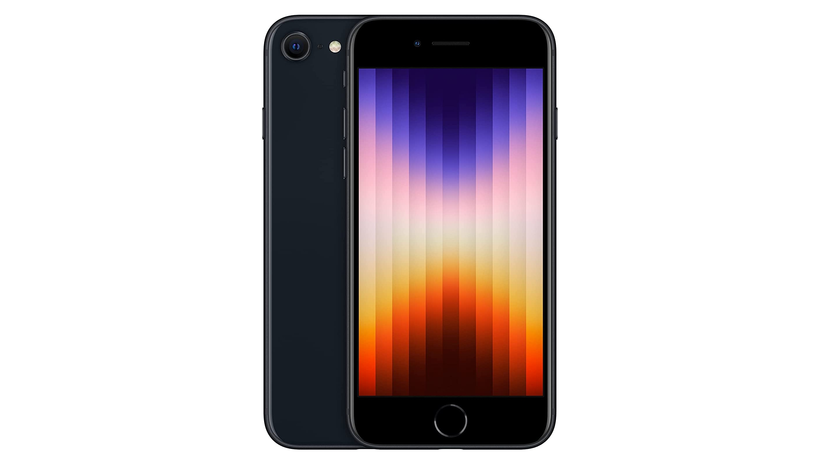 An iPhone SE (2022) in Midnight